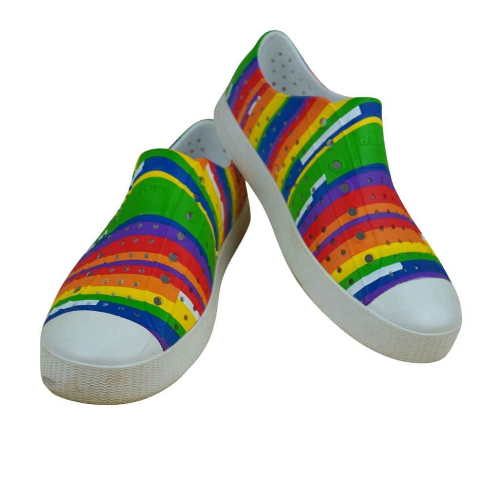 Native Jefferson Slip On Shoe Women Size 9 Men Size 7 Rainbow